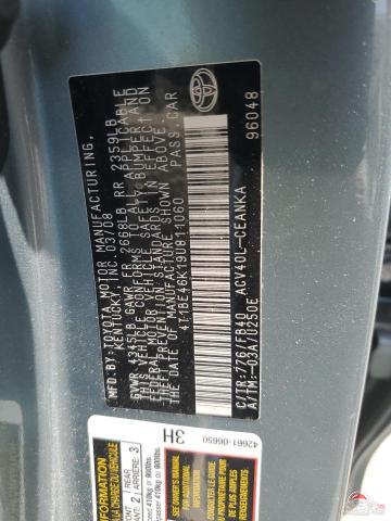 4T1BE46K19U811060 2009 TOYOTA CAMRY photo no. 12