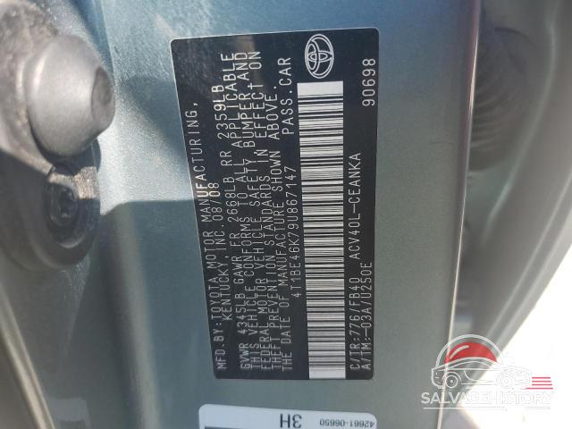 4T1BE46K79U867147 2009 TOYOTA CAMRY photo no. 12