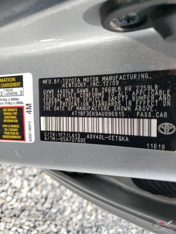 4T1BF3EK9AU096915 2010 TOYOTA CAMRY photo no. 13