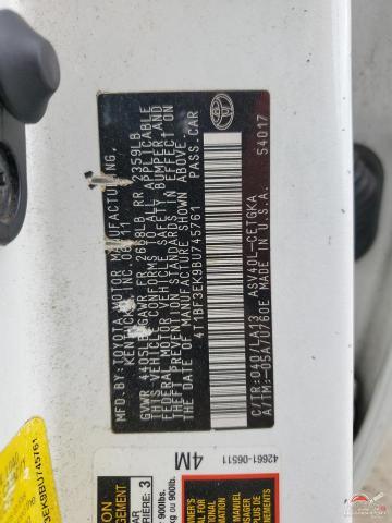4T1BF3EK9BU745761 2011 TOYOTA CAMRY photo no. 12