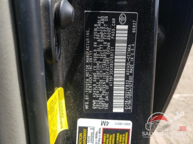 4T1BF3EKXBU769731 2011 TOYOTA CAMRY photo no. 12