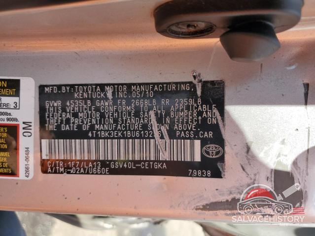 4T1BK3EK1BU613296 2011 TOYOTA CAMRY photo no. 12
