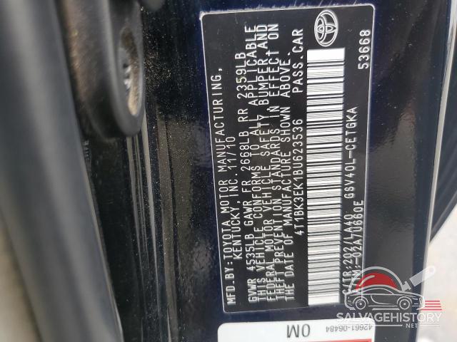 4T1BK3EK1BU623536 2011 TOYOTA CAMRY photo no. 12