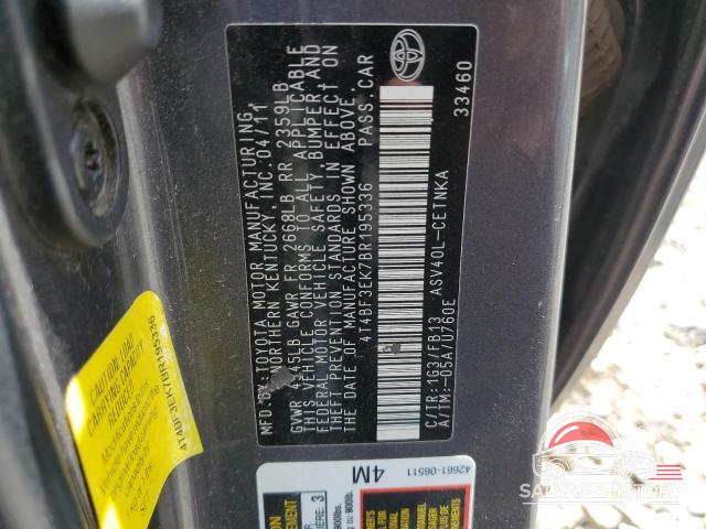 4T4BF3EK7BR195336 2011 TOYOTA CAMRY photo no. 12