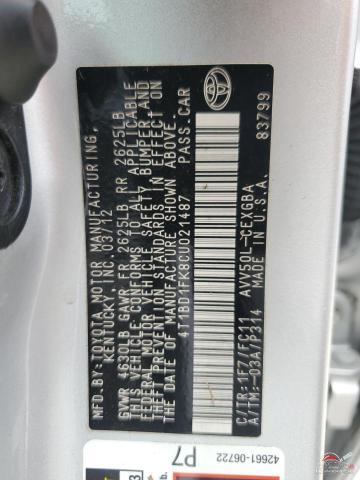 4T1BD1FK8CU021487 2012 TOYOTA CAMRY photo no. 12