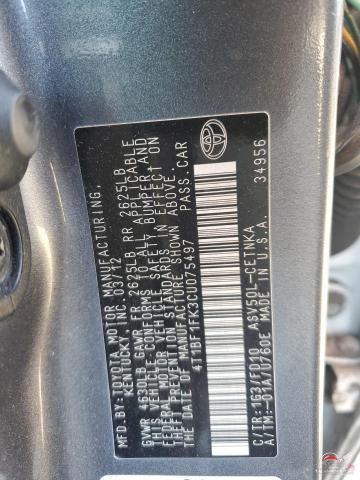 4T1BF1FK3CU075497 2012 TOYOTA CAMRY photo no. 12