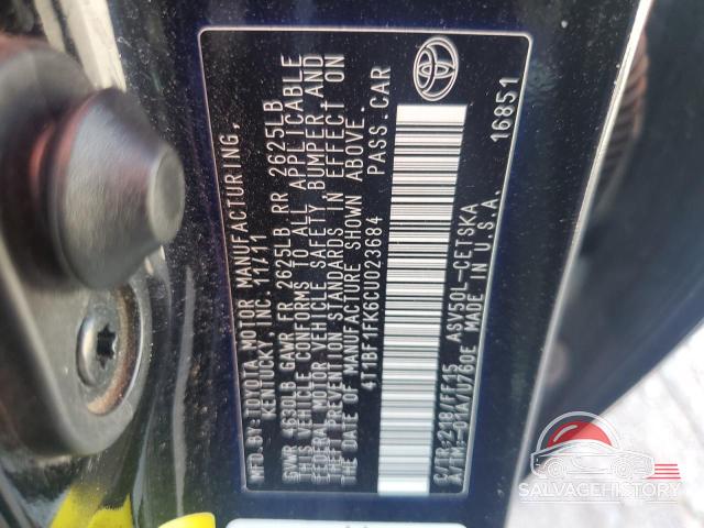 4T1BF1FK6CU023684 2012 TOYOTA CAMRY photo no. 12