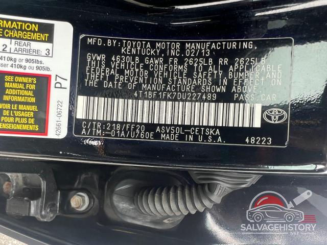 4T1BF1FK7DU227489 2013 TOYOTA CAMRY photo no. 10