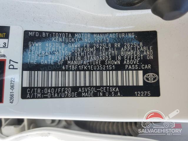 4T1BF1FK1EU352151 2014 TOYOTA CAMRY photo no. 12