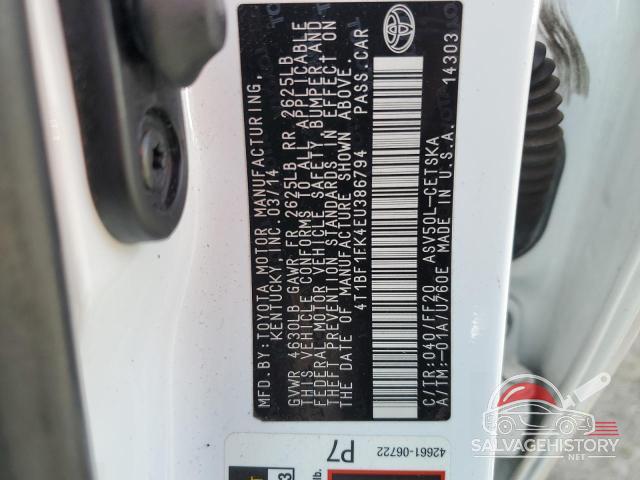 4T1BF1FK4EU386794 2014 TOYOTA CAMRY photo no. 13