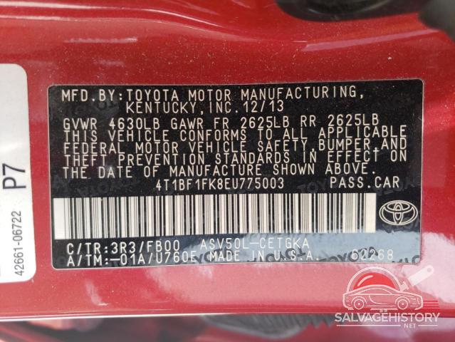 4T1BF1FK8EU775003 2014 TOYOTA CAMRY photo no. 12