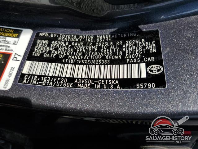 4T1BF1FKXEU825383 2014 TOYOTA CAMRY photo no. 12