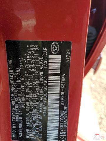 4T4BF1FK3ER354361 2014 TOYOTA CAMRY photo no. 12