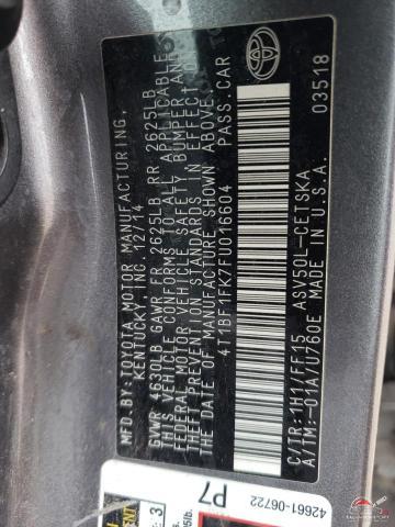 4T1BF1FK7FU016604 2015 TOYOTA CAMRY photo no. 12
