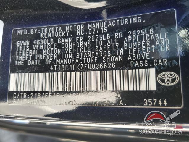4T1BF1FK7FU036626 2015 TOYOTA CAMRY photo no. 12