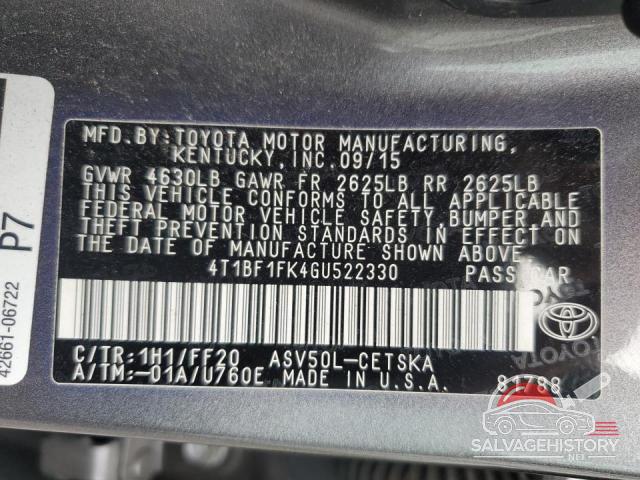 4T1BF1FK4GU522330 2016 TOYOTA CAMRY photo no. 12