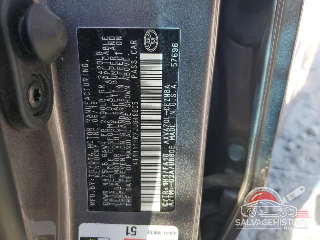 4T1B11HK7JU648605 2018 TOYOTA CAMRY photo no. 12