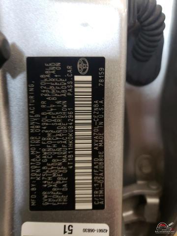 4T1B11HK0KU842961 2019 TOYOTA CAMRY photo no. 13
