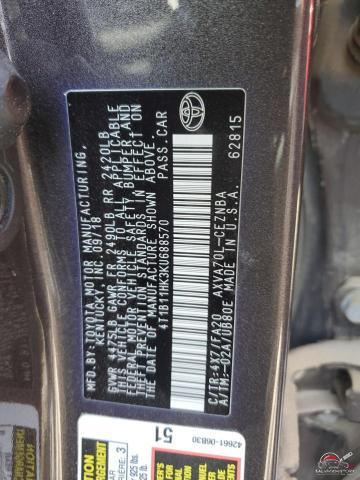 4T1B11HK3KU688570 2019 TOYOTA CAMRY photo no. 12