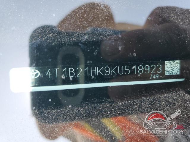 4T1B21HK9KU518923 2019 TOYOTA CAMRY photo no. 12