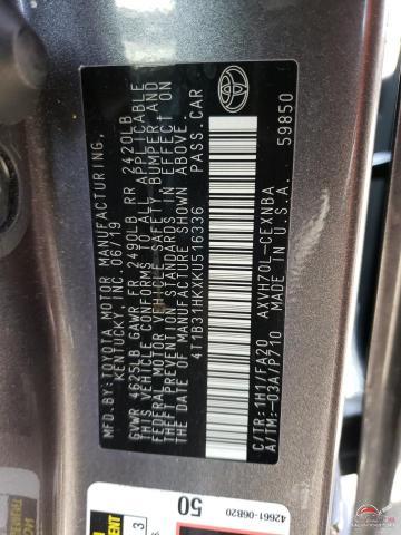 4T1B31HKXKU516336 2019 TOYOTA CAMRY photo no. 12