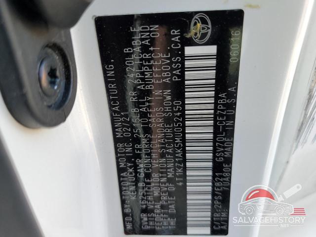 4T1KZ1AK5MU052450 2021 TOYOTA CAMRY photo no. 12