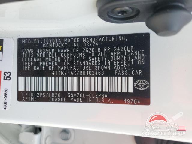 4T1KZ1AK7RU103468 2024 TOYOTA CAMRY photo no. 13