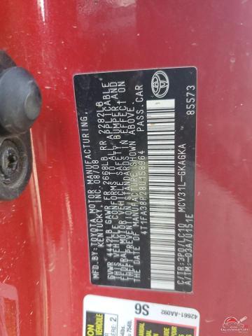 4T1FA38P28U158964 2008 TOYOTA CAMRY SOLA photo no. 12
