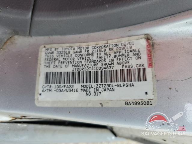 JTDDR32T410094837 2001 TOYOTA CELICA photo no. 12