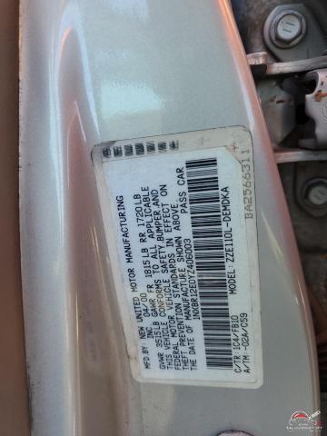 1NXBR12E0YZ406003 2000 TOYOTA COROLLA photo no. 12