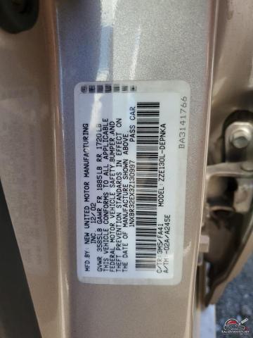 1NXBR32EX3Z130997 2003 TOYOTA COROLLA photo no. 13