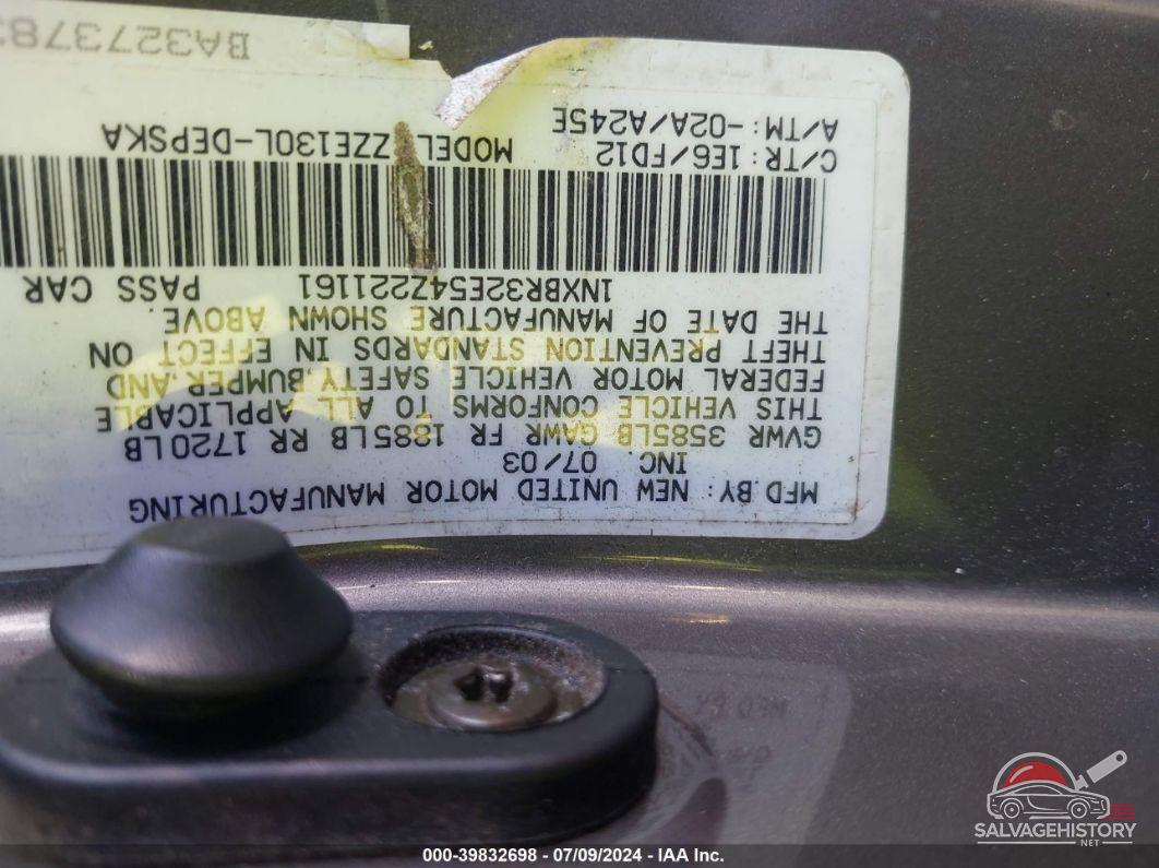 1NXBR32E54Z221161 2004 TOYOTA COROLLA photo no. 9