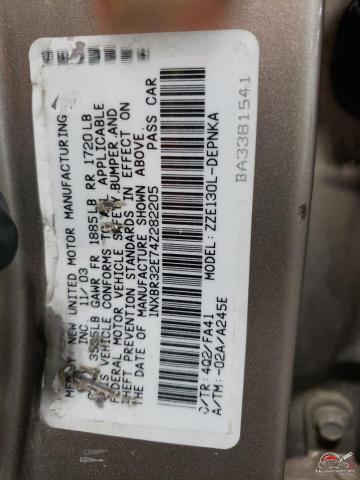 1NXBR32E74Z282205 2004 TOYOTA COROLLA photo no. 12