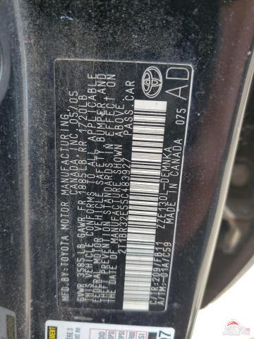 2T1BR32E55C483927 2005 TOYOTA COROLLA photo no. 12