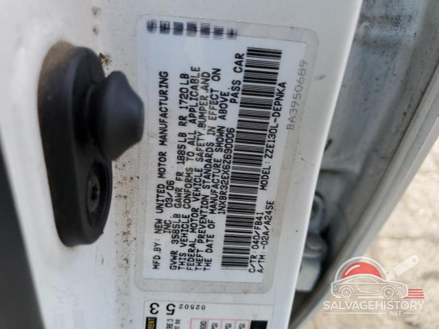 1NXBR32EX6Z690006 2006 TOYOTA COROLLA photo no. 12