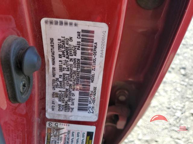 1NXBR32EX6Z722808 2006 TOYOTA COROLLA photo no. 12