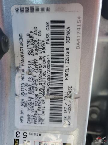 1NXBR32E37Z809547 2007 TOYOTA COROLLA photo no. 12