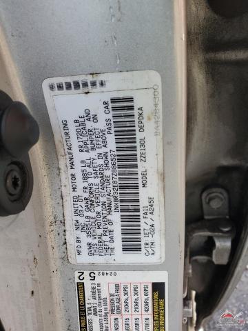 1NXBR32E87Z886527 2007 TOYOTA COROLLA photo no. 13