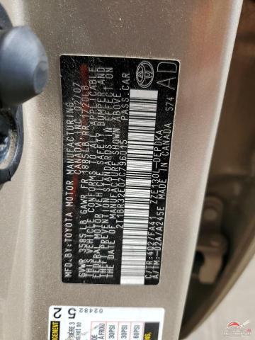 2T1BR32E07C796015 2007 TOYOTA COROLLA photo no. 12
