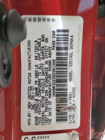 1NXBR32E58Z981399 2008 TOYOTA COROLLA photo no. 12