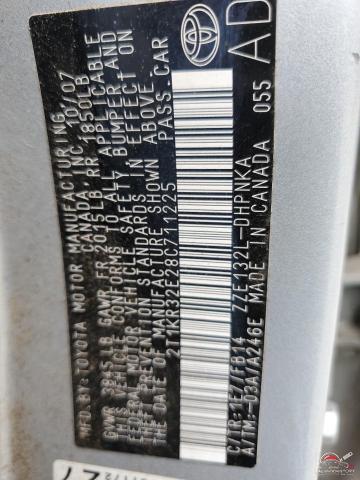 2T1KR32E28C711225 2008 TOYOTA COROLLA photo no. 12