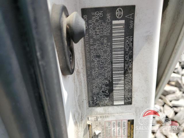 JTDBL40E099039814 2009 TOYOTA COROLLA photo no. 12