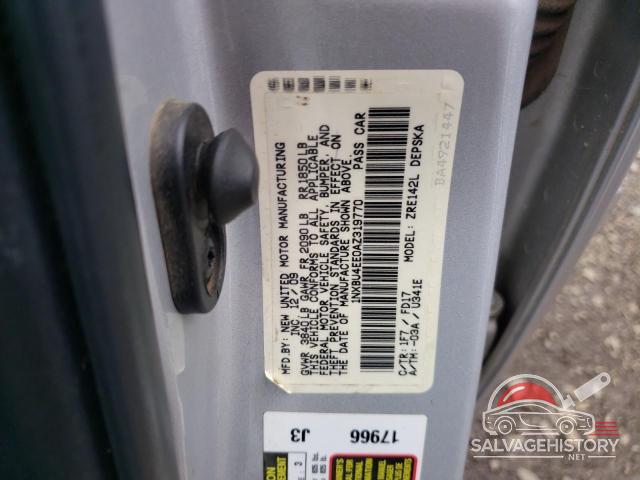 1NXBU4EE0AZ319770 2010 TOYOTA COROLLA photo no. 12