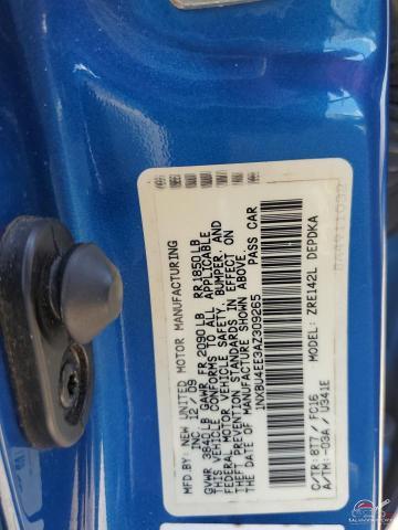 1NXBU4EE3AZ309265 2010 TOYOTA COROLLA photo no. 13
