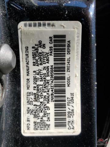 1NXBU4EE7AZ385684 2010 TOYOTA COROLLA photo no. 12