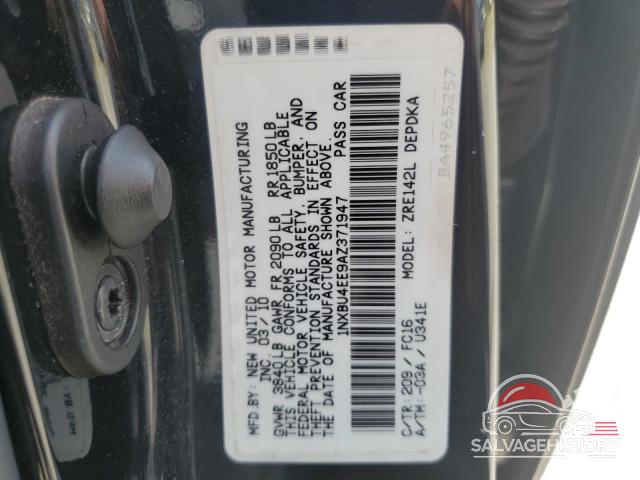 1NXBU4EE9AZ371947 2010 TOYOTA COROLLA photo no. 12