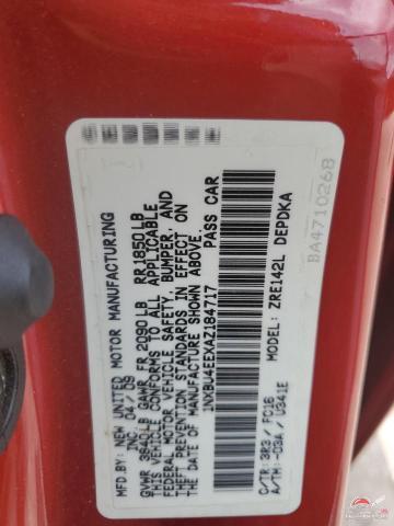 1NXBU4EEXAZ184717 2010 TOYOTA COROLLA photo no. 12