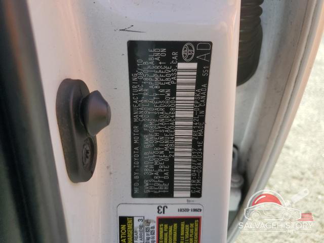2T1BU4EE0AC468004 2010 TOYOTA COROLLA photo no. 12