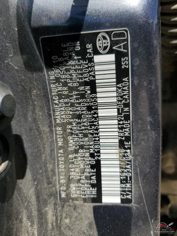 2T1BU4EE5AC431059 2010 TOYOTA COROLLA photo no. 12