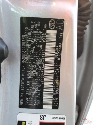 2T1BU4EE6AC491349 2010 TOYOTA COROLLA photo no. 12